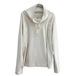 Mountain Hardware Sweatshirt Cream Long Sleeve Wool Blend Turtleneck-Large
